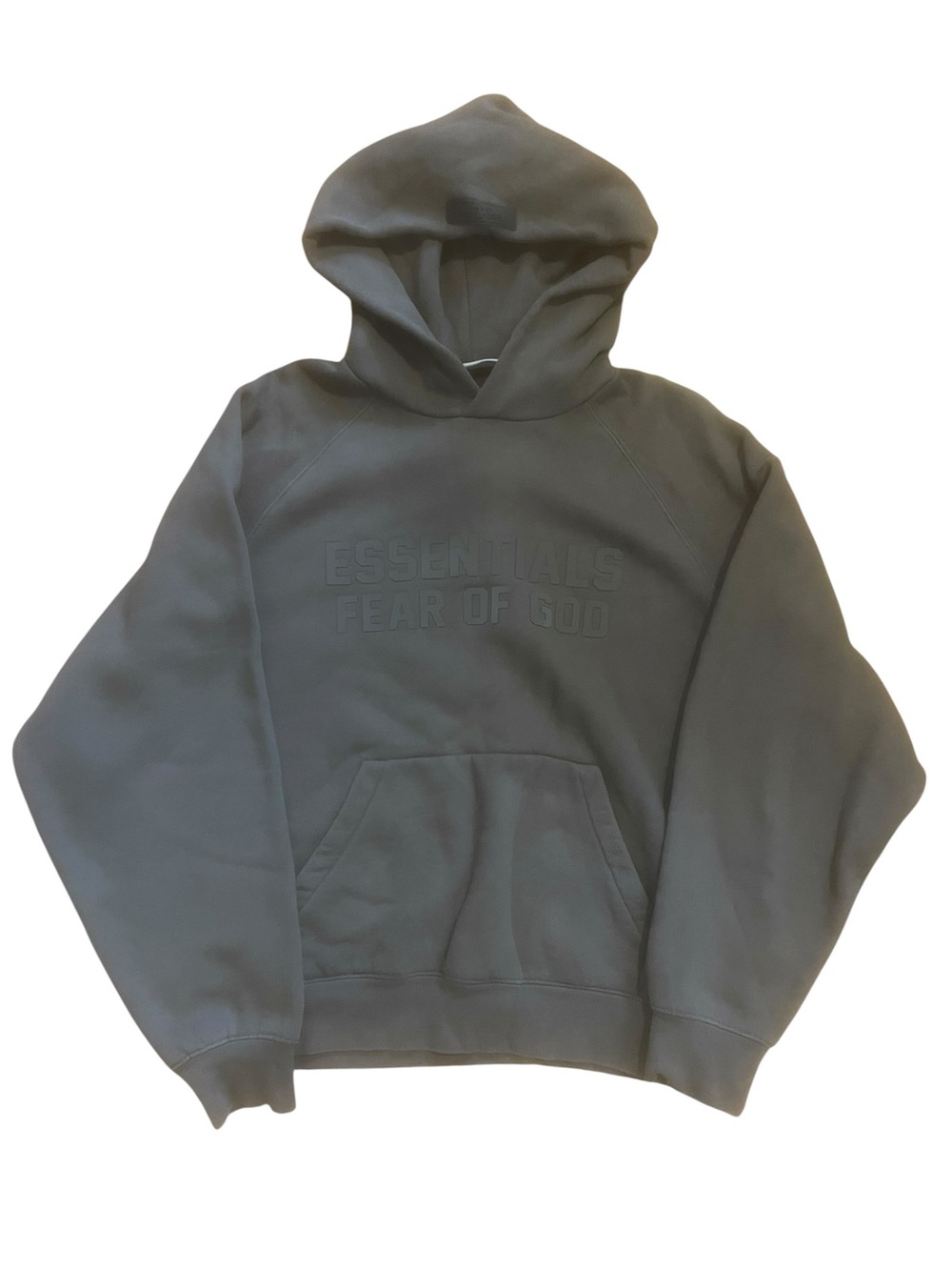 Fear of God Essentials Dark Grey Oversized Pullover Men Hoodie Sz Xs